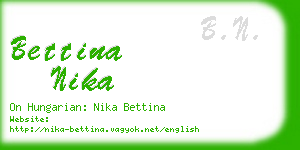 bettina nika business card